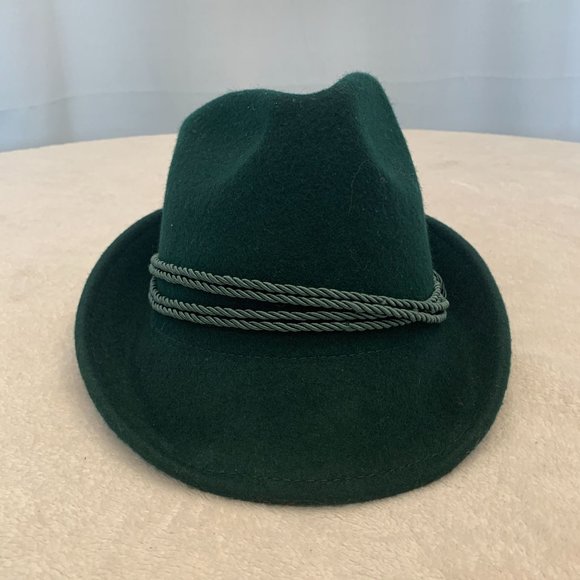 Oktoberfest Alpine Style hat 100% Wool Green 54cm - Picture 1 of 10